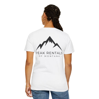 Peak Rentals T-Shirt — 'Peak Rentals of Montana' Mountain Logo Tee