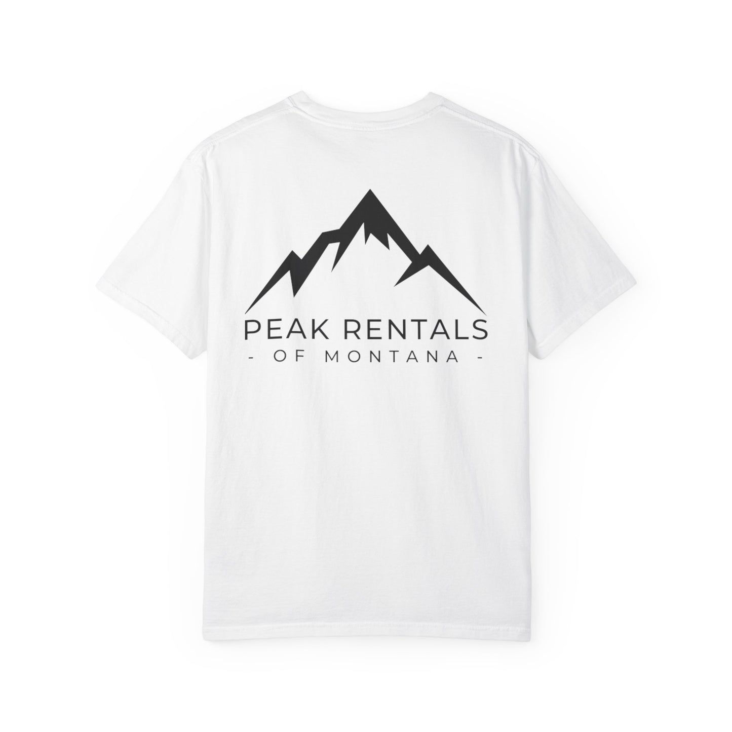 Peak Rentals T-Shirt — 'Peak Rentals of Montana' Mountain Logo Tee